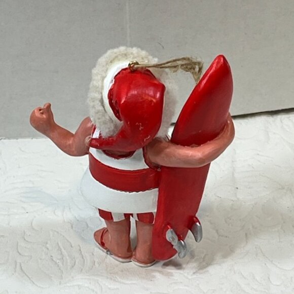 Hitchhiking Surfing Santa 2018 Sausalito, CA Hanging Christmas Tree Ornament - Picture 7 of 9